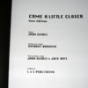 Come A Little Closer - New Edition by John Derris